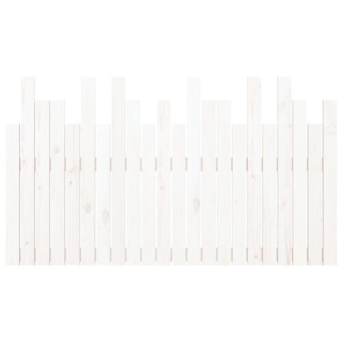 Wall Headboard White 140cm Solid Wood Pine - Image 5