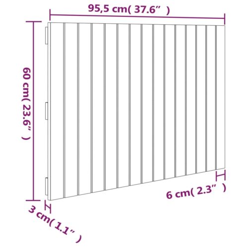 Wall Headboard 95.5cm Solid Wood Pine - Image 8