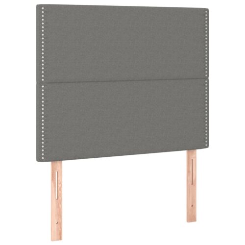 LED Lights Headboard Dark Grey Fabric Bed Frame Head Bedhead 80cm - Image 4