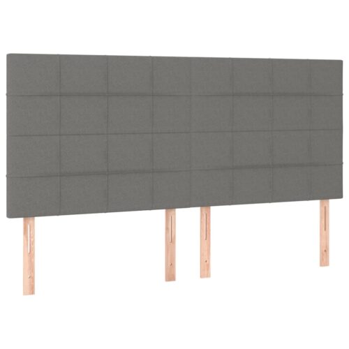 Headboards 4pcs Dark Grey 100cm Fabric