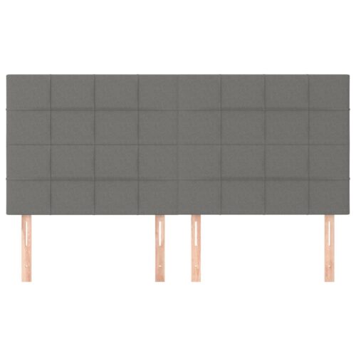 Headboards 4pcs Dark Grey 100cm Fabric - Image 3