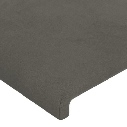 LED Headboard Dark Grey 100cm Velvet - Image 5