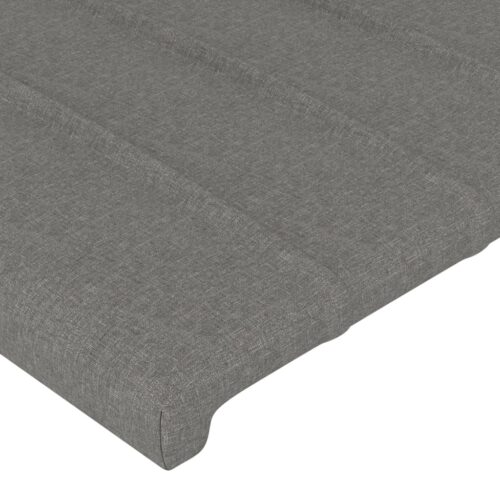 LED Lights Headboard Bed Frame Head Bedhead Board Fabric Grey 160cm Queen Size - Image 5