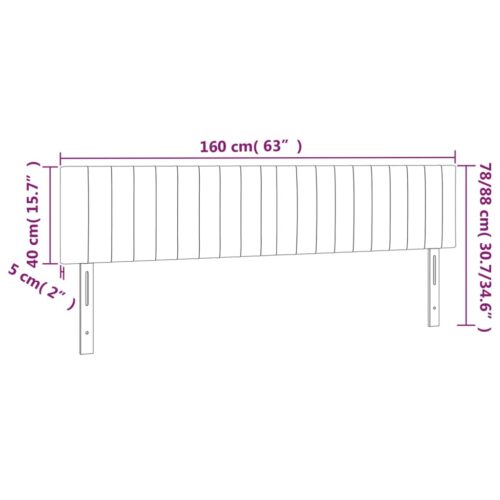 LED Lights Headboard Bed Frame Head Bedhead Board Fabric Grey 160cm Queen Size - Image 6
