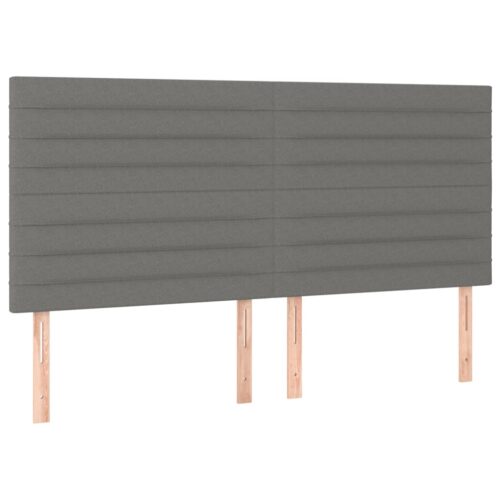 Headboards 4pcs Dark Grey 100cm Fabric