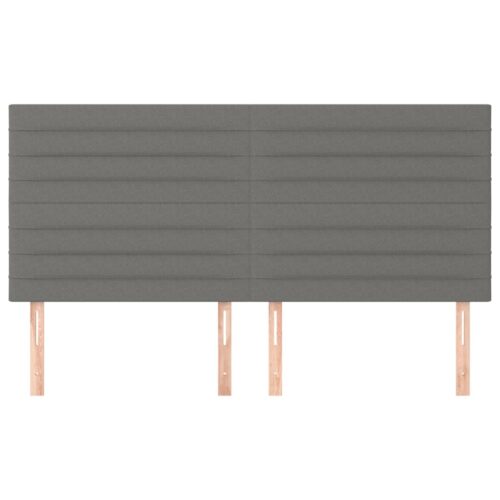 Headboards 4pcs Dark Grey 100cm Fabric - Image 3