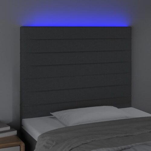 LED Headboard Dark Grey 100cm Fabric - Image 3
