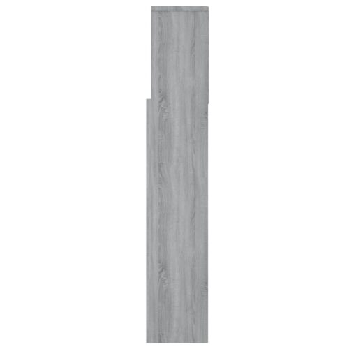 Headboard Cabinet Bed Frame Head Storage Shelf Board Bedhead Grey Sonoma 160x19x103.5cm - Image 6