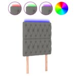 LED Headboard Dark Grey 80cm Fabric