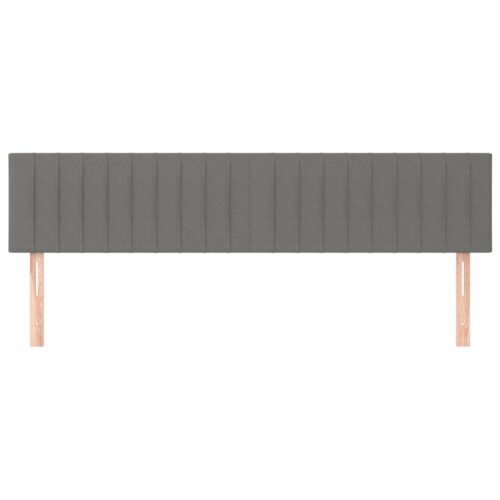 2pcs Headboards Dark Grey 80x5x78/88cm Fabric Queen Bed Frame Head Board Bedhead - Image 3