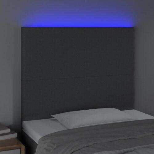LED Headboard Dark Grey 100cm Fabric - Image 3