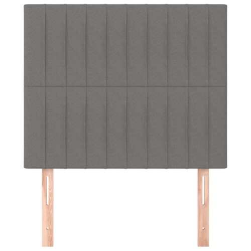 2pcs Headboards Dark Grey 80x5x78/88cm Fabric Queen Bed Frame Head Board Bedhead - Image 3