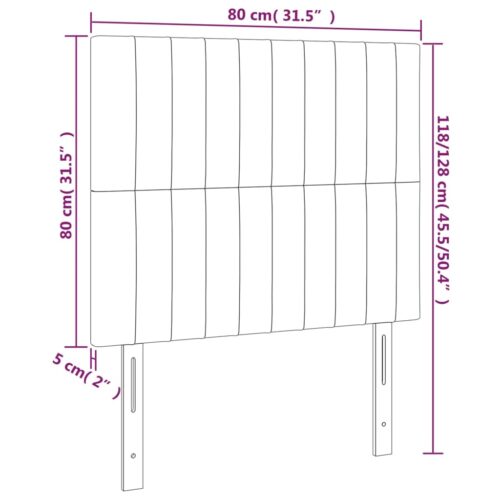 2pcs Headboards Dark Grey 80x5x78/88cm Fabric Queen Bed Frame Head Board Bedhead - Image 8