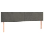 2pcs Headboards Dark Grey 80x5x78/88cm Fabric Queen Bed Frame Head Board Bedhead