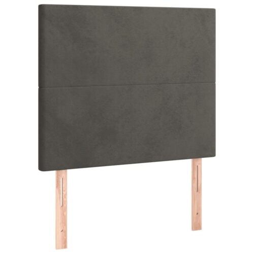 2pcs Headboards Dark Grey 80x5x78/88cm Fabric Queen Bed Frame Head Board Bedhead