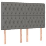 Headboards 4pcs Dark Grey 80cm Fabric