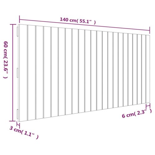 Wall Headboard 140cm Solid Wood Pine - Image 8
