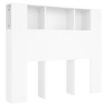 Headboard Cabinet White 120cm