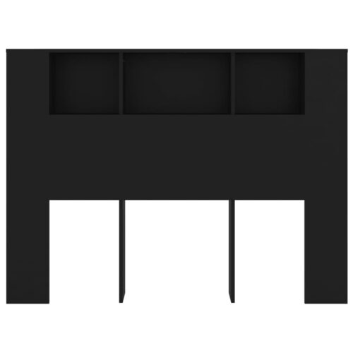 Headboard Cabinet Black 140cm - Image 3
