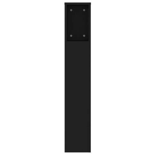 Headboard Cabinet Black 140cm - Image 4