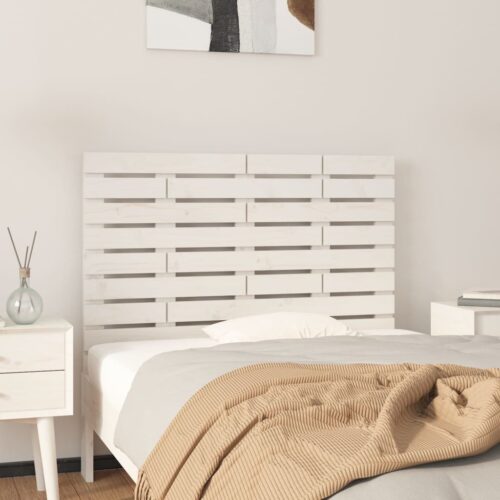 Wall Headboard White 96cm Solid Wood Pine - Image 2