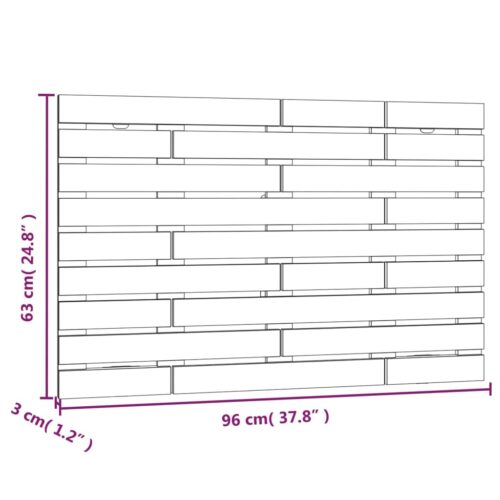 Wall Headboard White 96cm Solid Wood Pine - Image 8