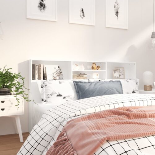 Headboard Cabinet White 180cm - Image 7