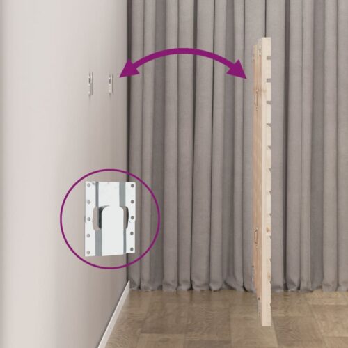 Wall Headboard 96cm Solid Wood Pine - Image 6