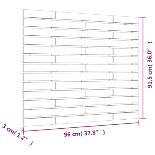 Wall Headboard 96cm Solid Wood Pine - Image 8