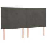 Headboards 4pcs Dark Grey 100x5x78/88cm Velvet