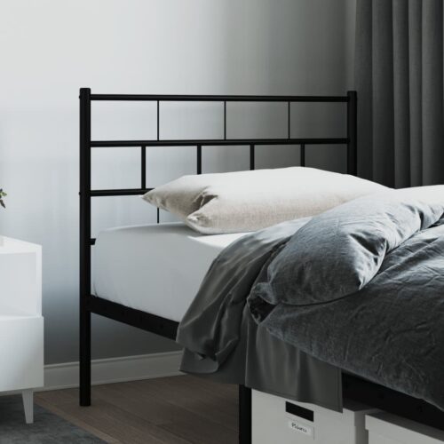metal Headboard Black 107cm King Single - Image 2