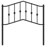 metal Headboard Black 90cm