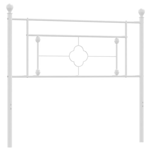 Metal Headboard White 107cm King Single