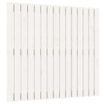 Wall Headboard White 95.5cm Solid Wood Pine