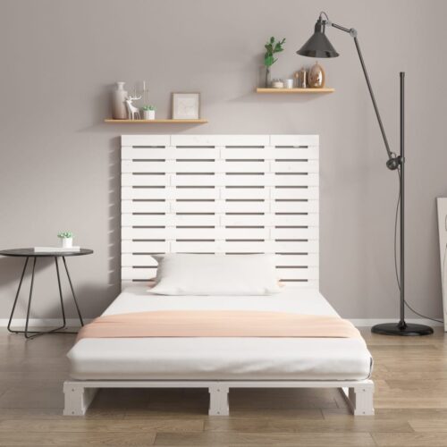 Wall Headboard White 141cm Solid Wood Pine - Image 3