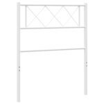 metal Headboard White 107cm King Single
