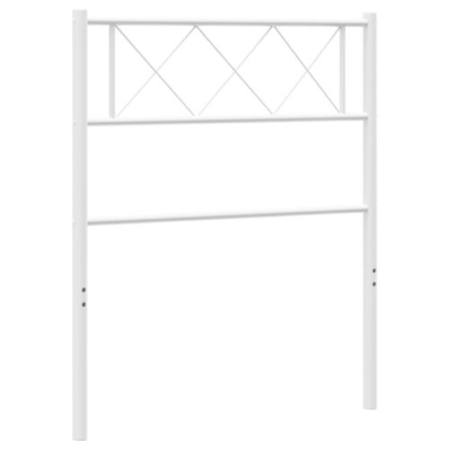 metal Headboard White 107cm King Single