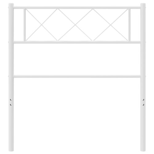 metal Headboard White 107cm King Single - Image 3