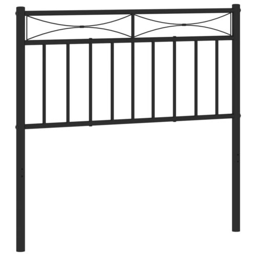 metal Headboard Black 90cm