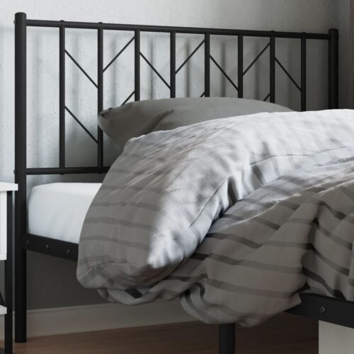 metal Headboard Black 107cm King Single - Image 2