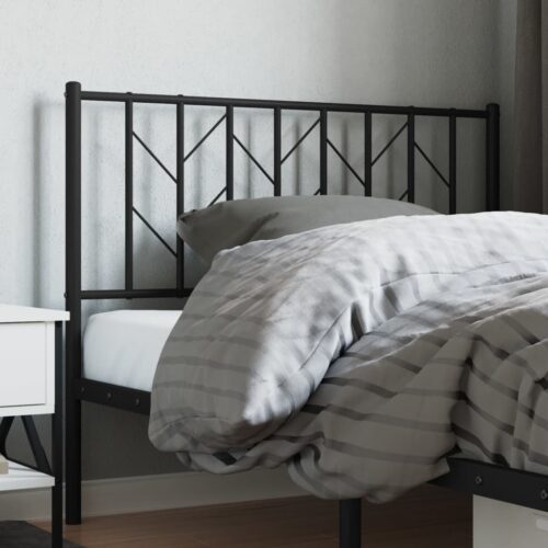 metal Headboard Black 107cm King Single - Image 3