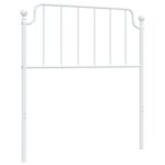 metal Headboard White 90cm