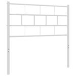 metal Headboard White 107cm King Single