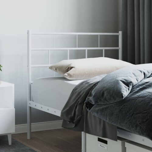 metal Headboard White 107cm King Single - Image 2