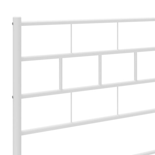 metal Headboard White 107cm King Single - Image 5
