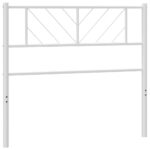 metal Headboard White 107cm King Single