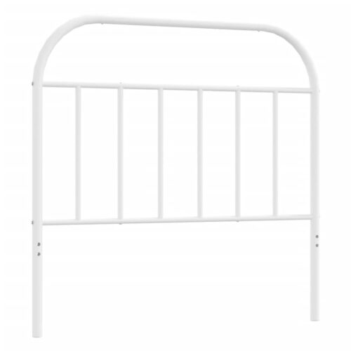metal Headboard White 107cm King Single