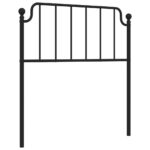 metal Headboard Black 90cm