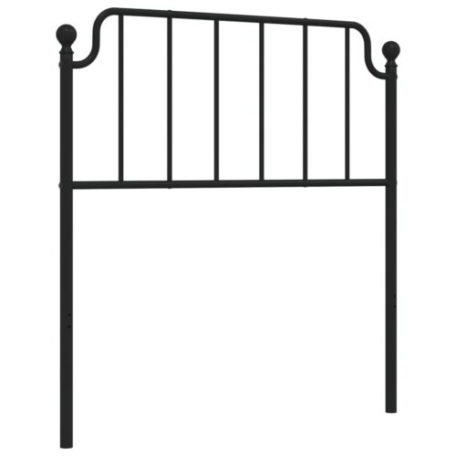 metal Headboard Black 90cm