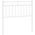 White Metal Headboard Industrial Bed Frame Head Steel Bedhead Single Size 95cm